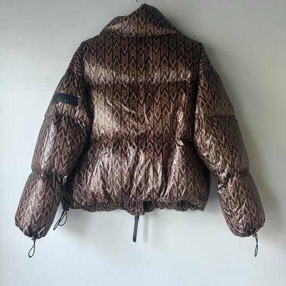 MACKAGE Down Monogram Mylah Puffer Jacket in Brown Size Large - Picture 13 of 14